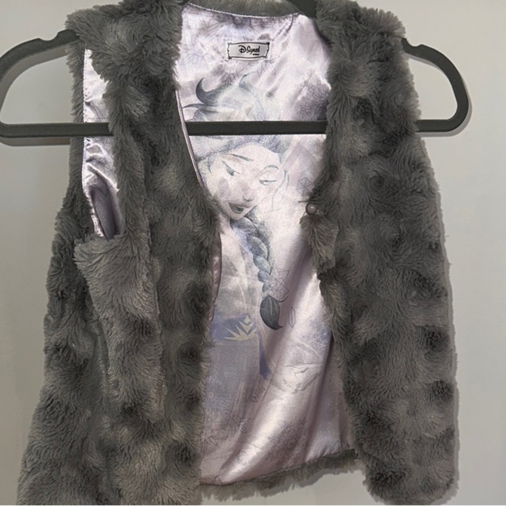 Disney Faux Fur Vest - Gray